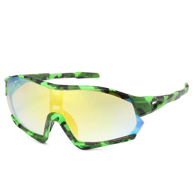 Wholesale PC Cycling Sports Camouflage One Piece Sunglasses